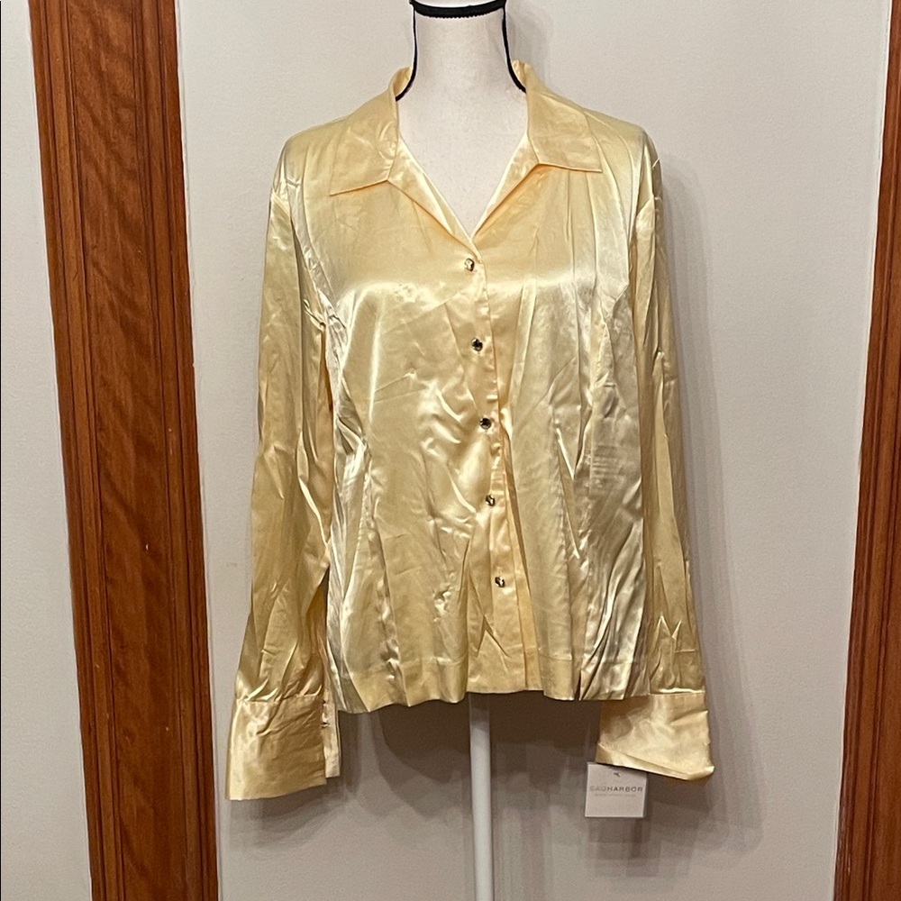 Vintage Sag Harbor Light Yellow Blouse